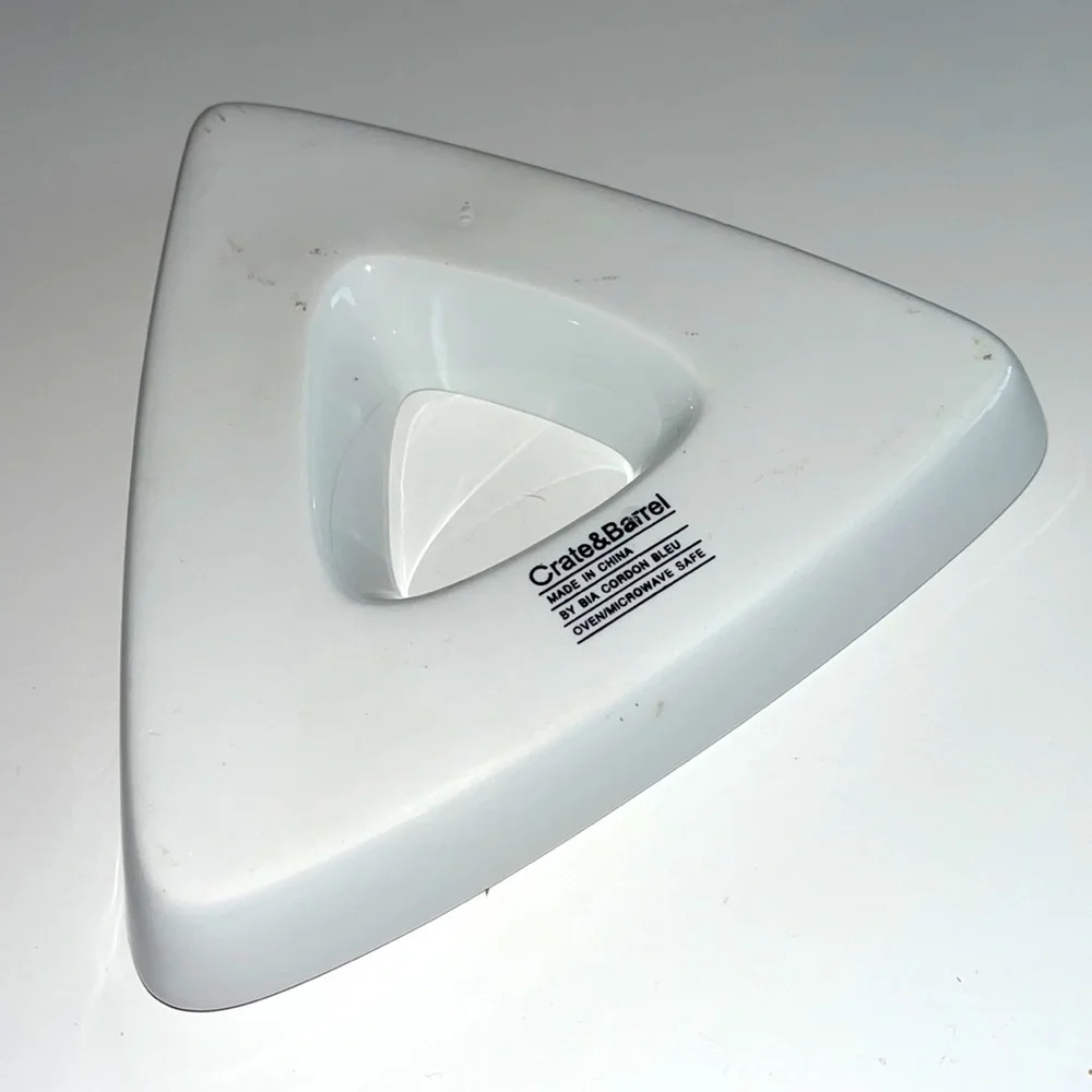 Crate & Barrel White Oven/Microwave Safe Dish